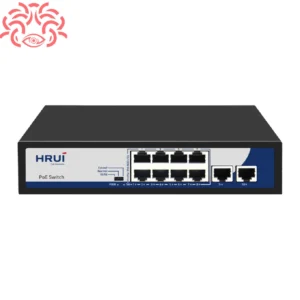 سوئیچ شبکه PoE مدل HR900-AF-82N برند HRUI - خرید سوییچ poe برند اچ آر یو آی 8 پورت HR900 AF 82N + قیمت