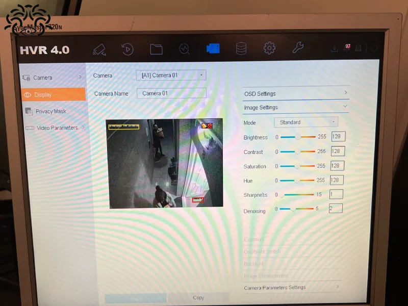 تنظیم رنگ دوربین مداربسته هایک ویژن + دید در شب | دوربین آنالوگ